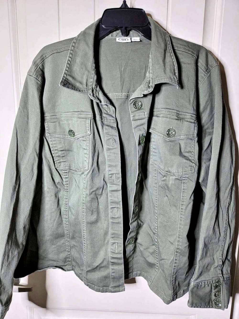011 CATO Utility Jacket Cotton Green Size 26/28W